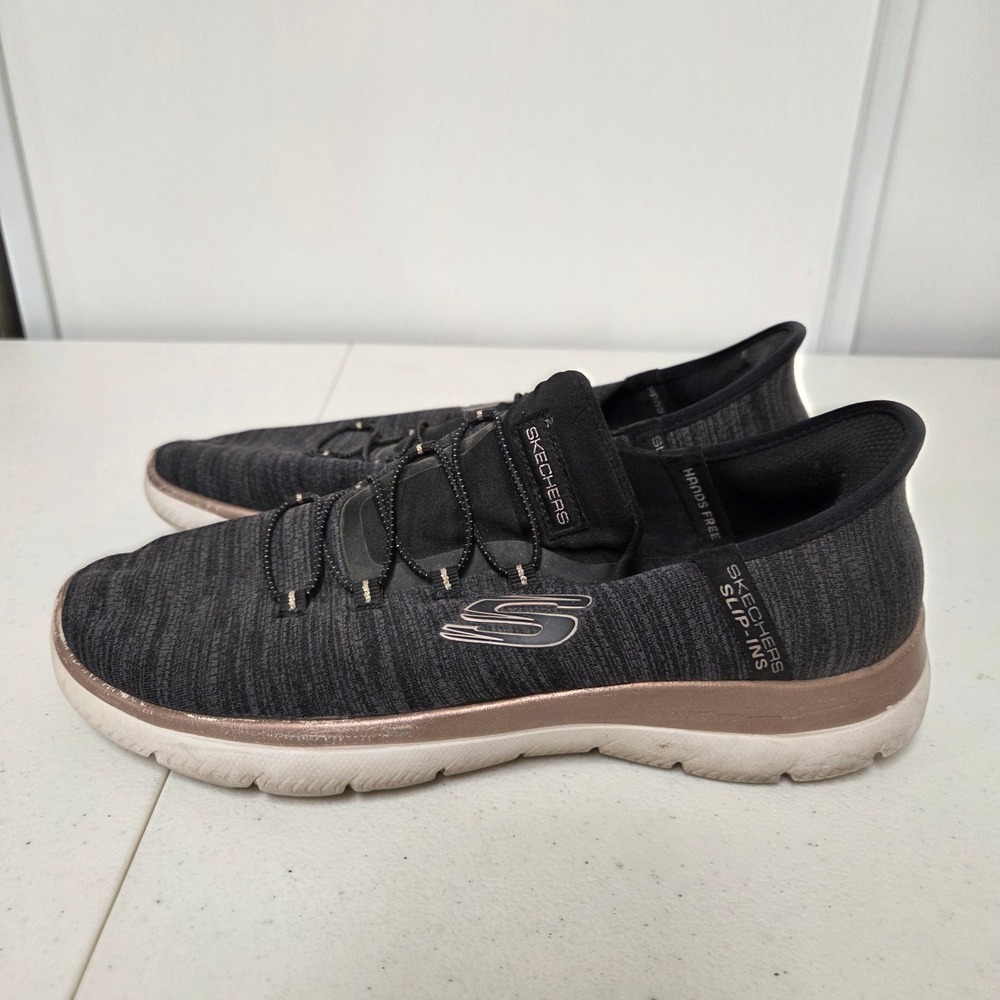 Skechers Slip-ins Ultra Flex 3.0 Black Rose Gold Womens 8.5 150277